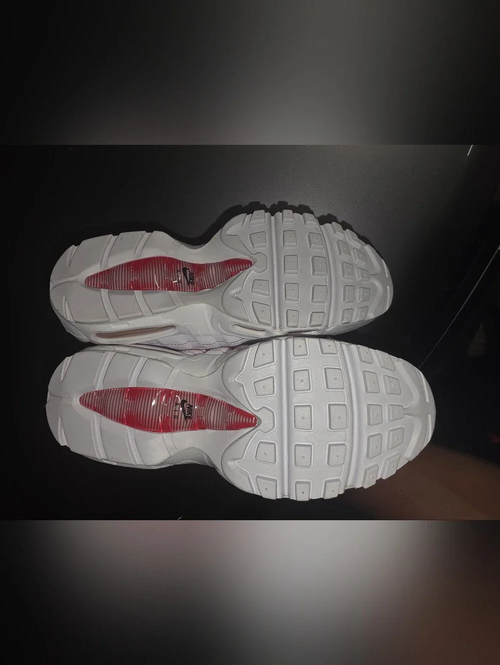 Brand New Nike Air Max 95 Sneakers Size 5Y in Light Gray with Red Accents No Box